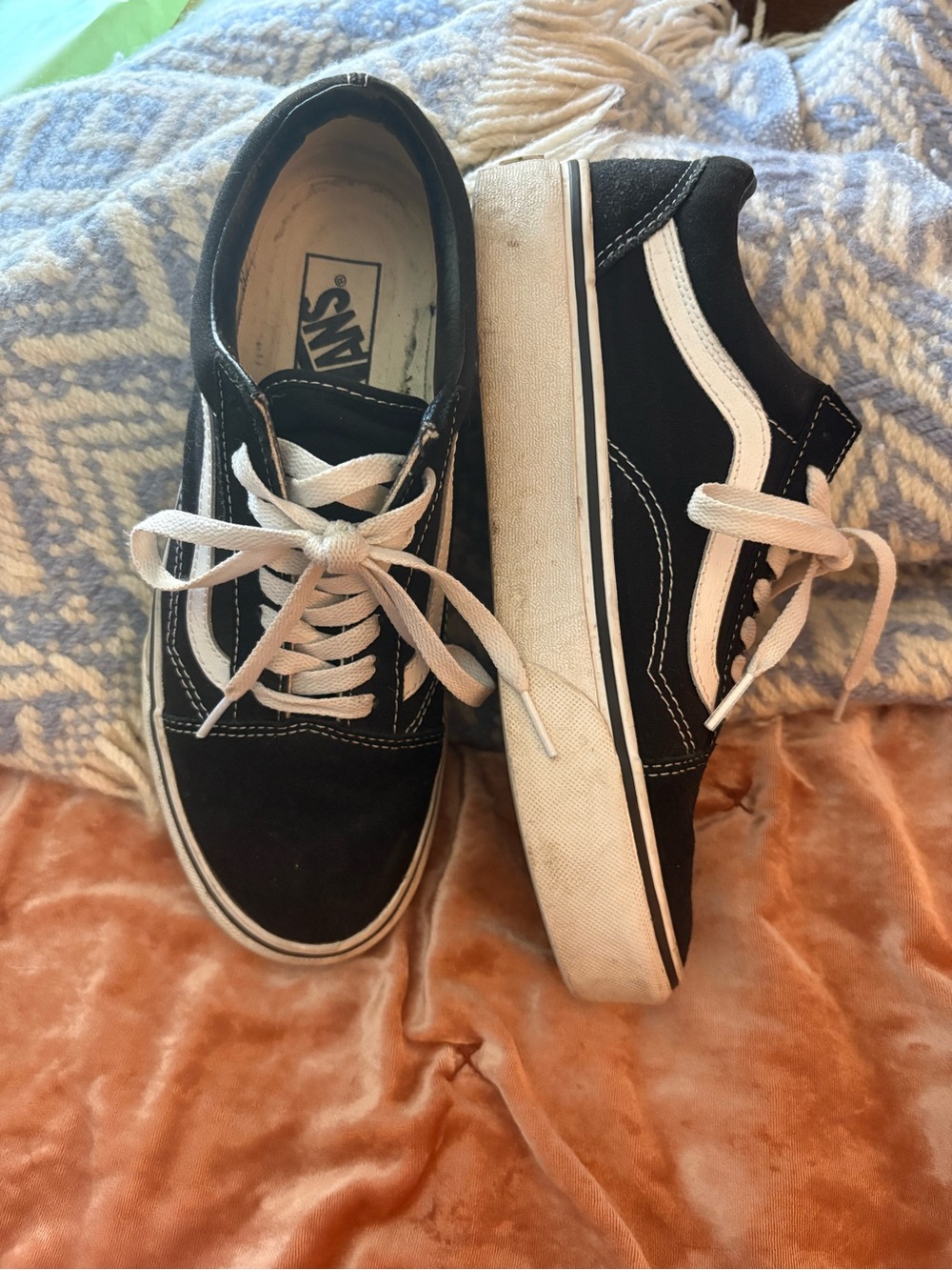 Vans Black & White Platform Low-Top Old Skool Sneakers